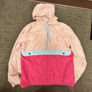Black Jack 1999 USA Windbreaker Surfer Pink ColorBlock Pullover 1/2 Zip XL Retro